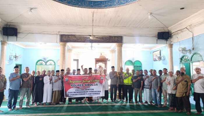 Polisi Sampaikan Pesan Kamtibmas Di Masjid Nursa’adah Sibolga
