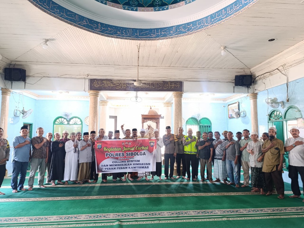 Polisi Sampaikan Pesan Kamtibmas Di Masjid Nursa’adah Sibolga