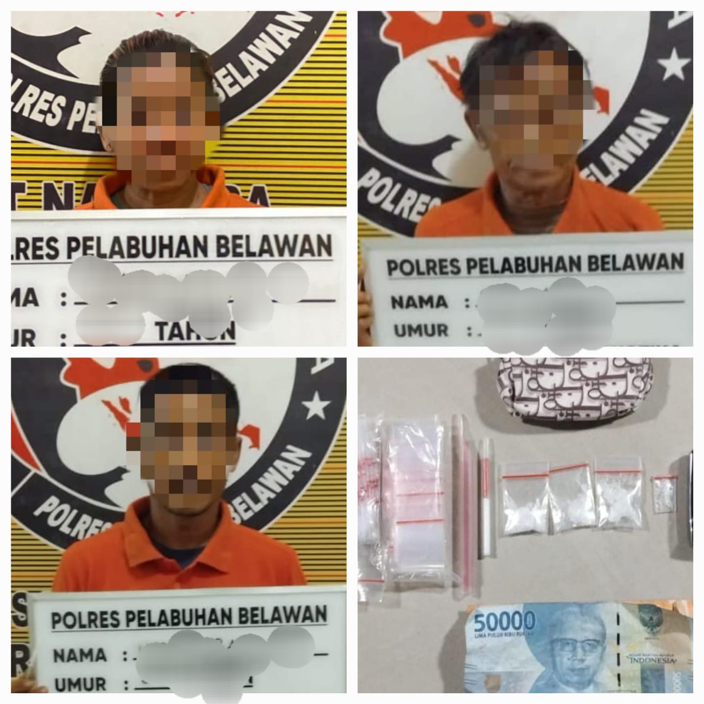 Polres Pelabuhan Belawan Tangkap Pengedar Dan Pengguna Sabu Di Komplek UKA