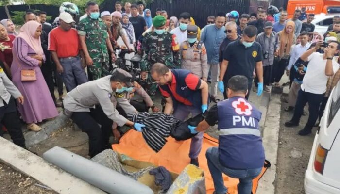 Polisi Olah TKP Penemuan Mayat Tanpa Identitas di Halte Trans Kutaraja