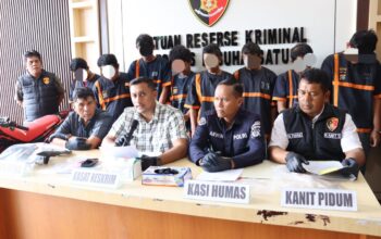 Polres L.Batu Ciduk 9 Pelaku Curanmor, Sita 6 Sepeda Motor