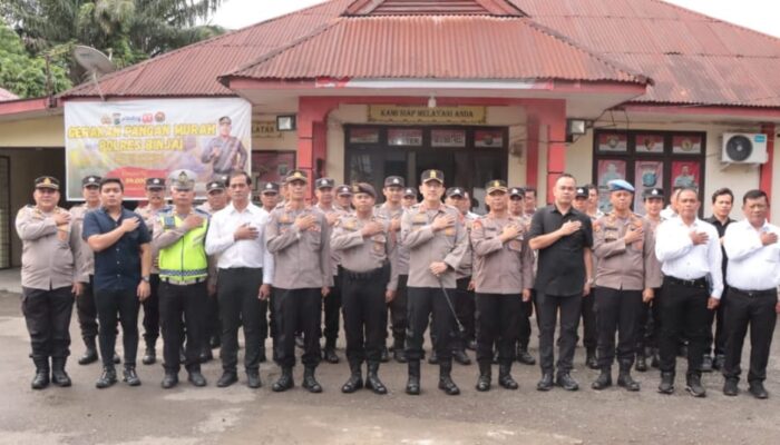 Kapolres Binjai Tekankan Disiplin Dan Pelayanan Humanis Di Polsek Binjai Selatan