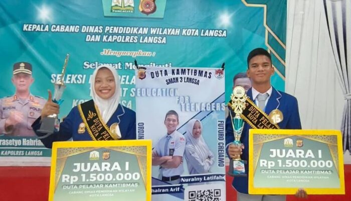 Siswa SMA Negeri 3 Langsa Sabet Juara I Duta Pelajar Kamtibmas 2025