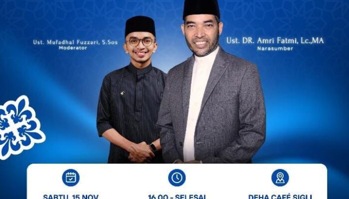 Ustaz Amri Fatmi Hadiri Talkshow Inspiratif Di Deha Café Nanti Sore