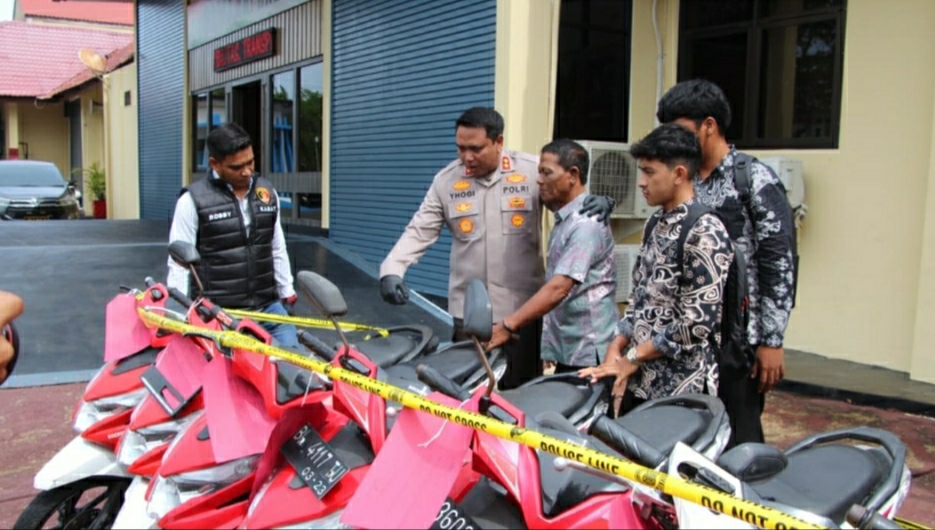 Polres Aceh Barat Ungkap Sindikat Curanmor Lintas Kabupaten, 19 Sepeda Motor Diamankan