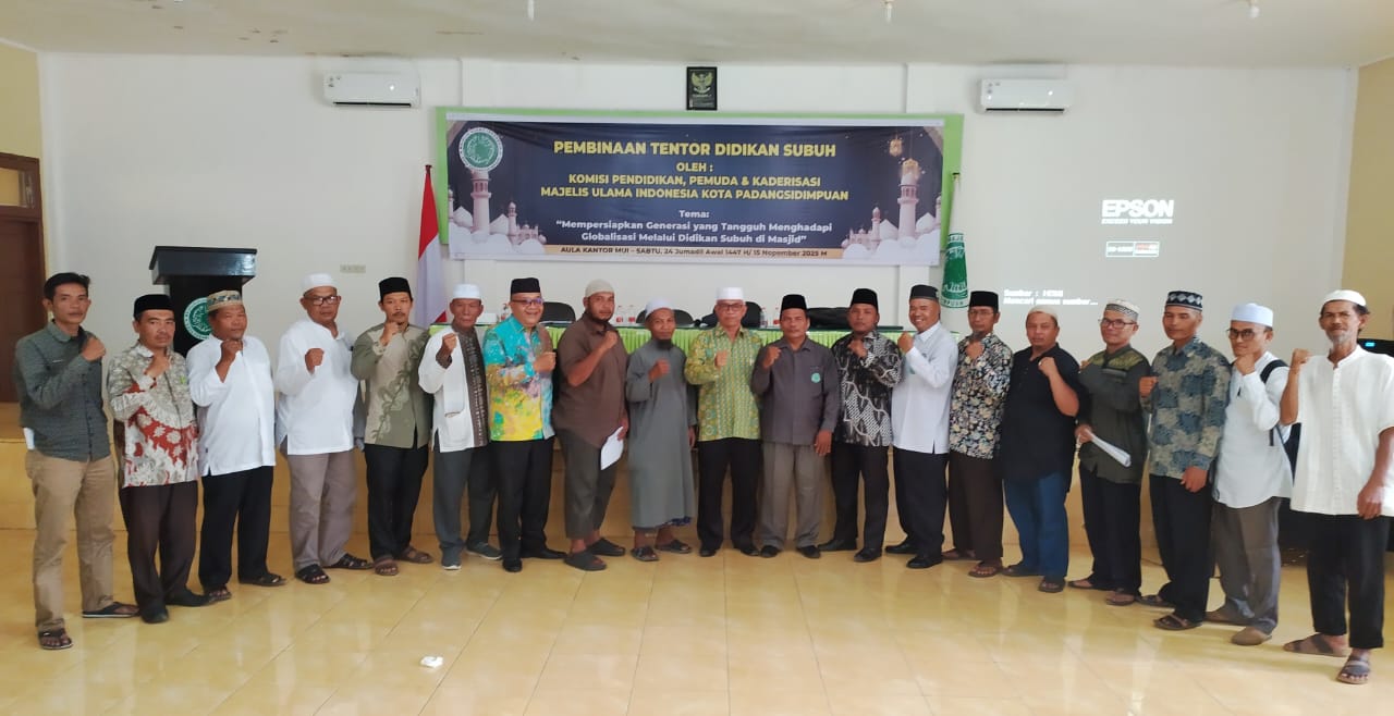 MUI Padangsidimpuan Perkuat Kemampuan Tentor Didikan Subuh