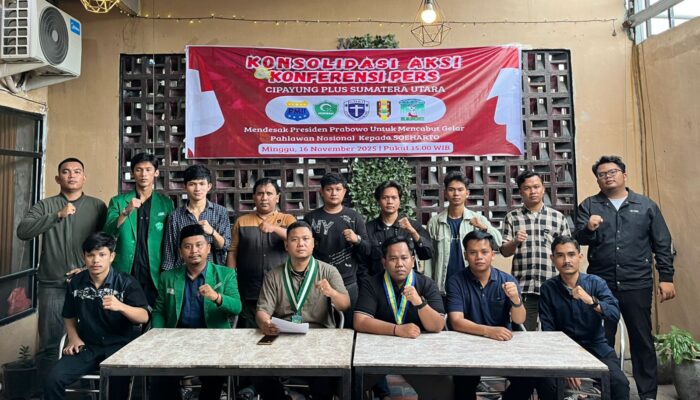 Cipayung Plus Sumut Desak Presiden Prabowo Cabut Gelar Pahlawan Nasional Untuk Soeharto