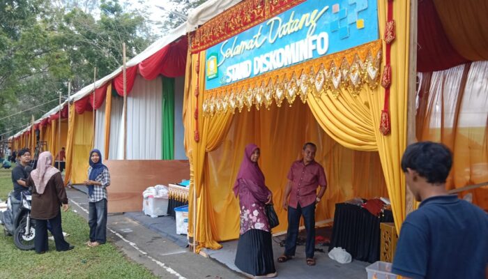 Stand Pameran Pembangunan HUT Ke-69 Aceh Besar Mulai Didirikan