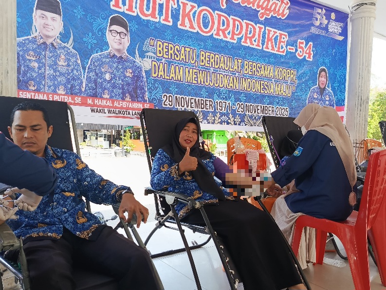 HUT Ke-54 Korpri, Pemko Langsa Kumpulkan 35 Kantong Darah