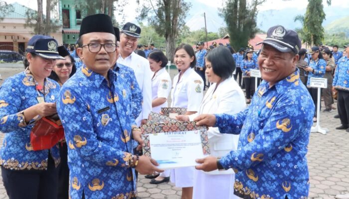 Peringati Hari Kesehatan, Wabup Samosir Serahkan Penghargaan