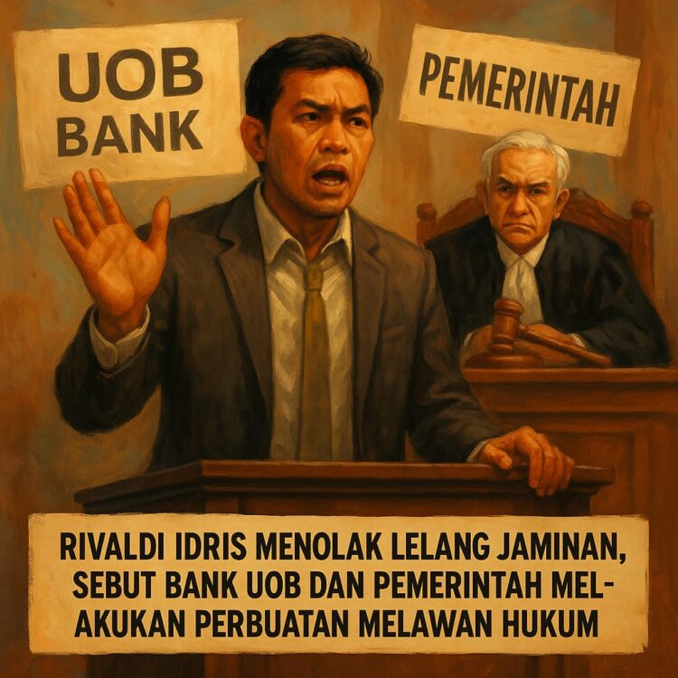 Rivaldi Idris Melawan: Minta Lelang Dibatalkan, Tuduh UOB Dan Pemerintah Abaikan Hukum