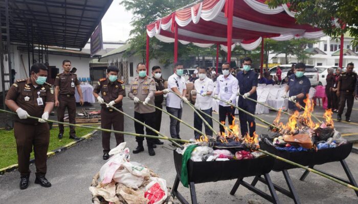 142 Perkara Inkrah Dan BB Dimusnahkan, 85 Kasus Narkoba Jadi Sorotan Kejari Sergai