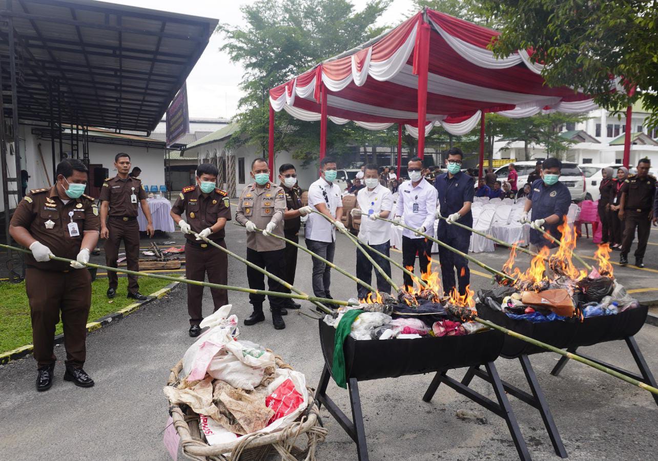 142 Perkara Inkrah Dan BB Dimusnahkan, 85 Kasus Narkoba Jadi Sorotan Kejari Sergai