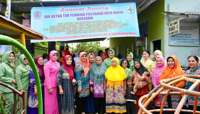 TP PKK Binjai Dan Ibu Forkopimda Tinjau Posyandu Di Kelurahan Limau Sundai