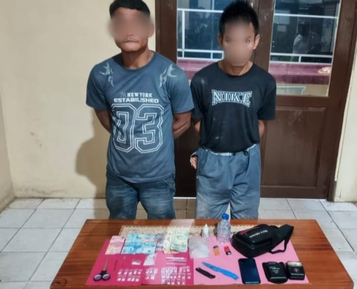 Polsek Linggabayu Amankan Dua Pemilik Sabu