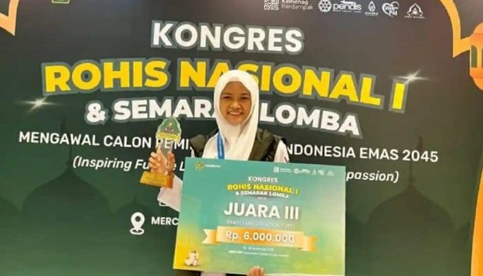 Siswi SMK-PP Negeri Saree Aceh Besar Juara Tiga Brand Ambasador Rohis Nasional 2025