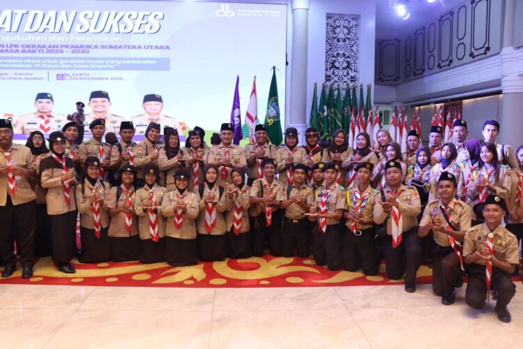 Pj Sekda Binjai Hadiri Pengukuhan Mabida, Kwarda, Dan LPK Gerakan Pramuka Sumatera Utara