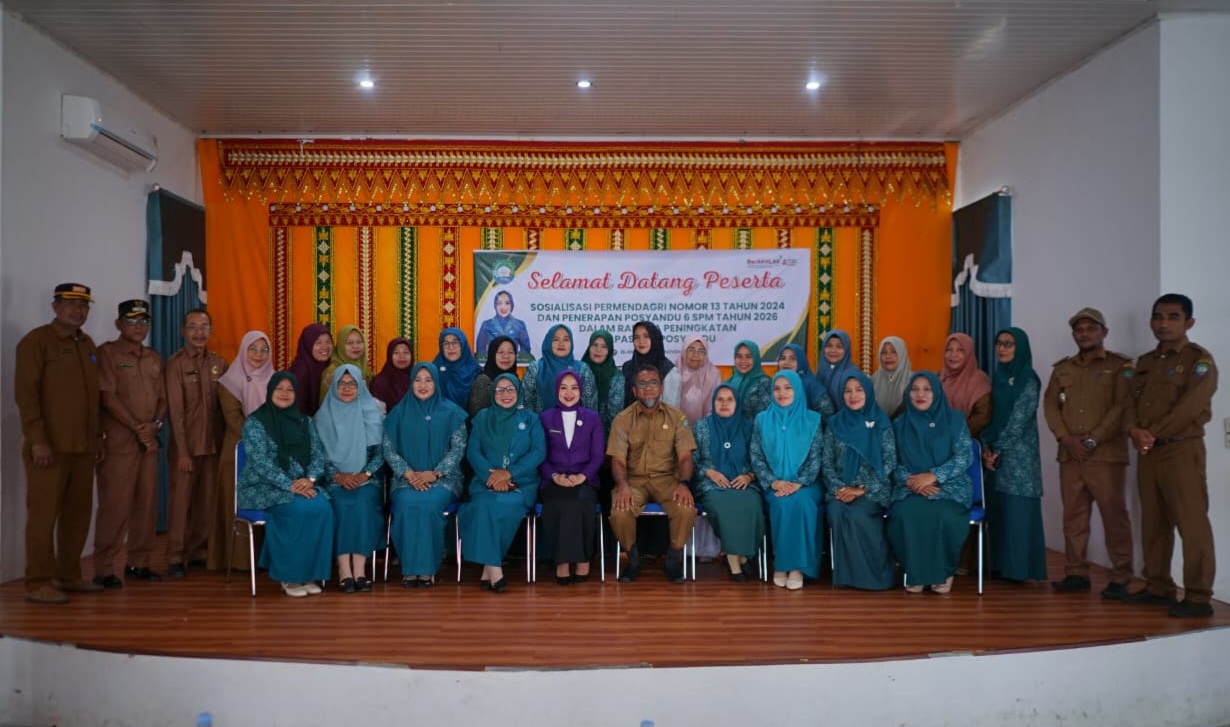 Ketua TP-PKK Abdya Dorong Penguatan Posyandu Lewat Sosialisasi Permendagri 13/2024