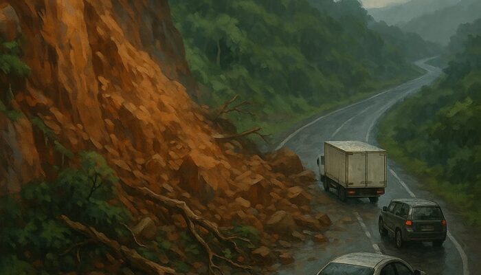 Tebing Runtuh Putuskan Akses Jalan Padangsidimpuan Ke Kota Medan