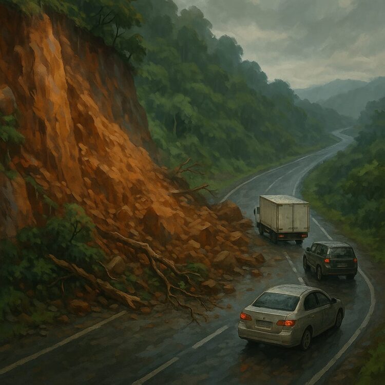 Tebing Runtuh Putuskan Akses Jalan Padangsidimpuan Ke Kota Medan