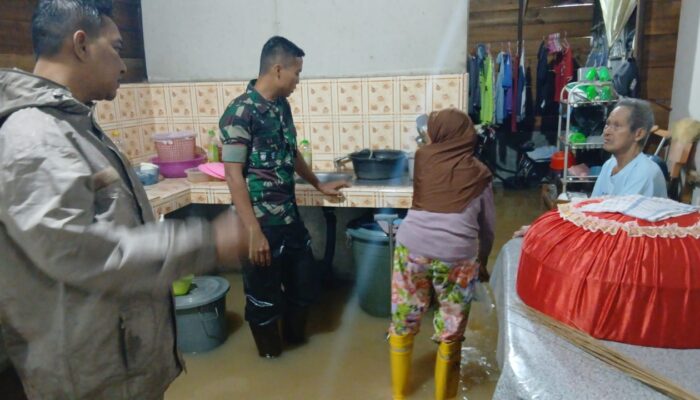 Hujan Disertai Angin, Pohon Tumbang Dan Banjir Mulai Genangi Dusun Bukit