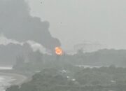 Tangki Penyimpanan Kondensat Harian F-2101 PGE Terbakar