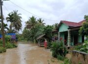 Camat Panyabungan Barat Pantau Empat Desa Terdampak Luapan Tiga Anak Sungai