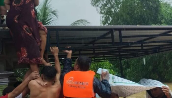 Tiga Sungai Meluap, Ratusan Rumah Di Binjai Terendam Banjir