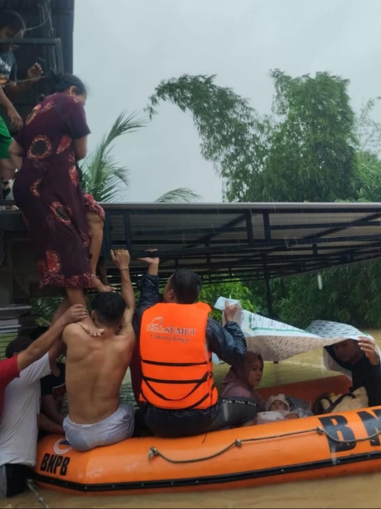 Tiga Sungai Meluap, Ratusan Rumah Di Binjai Terendam Banjir