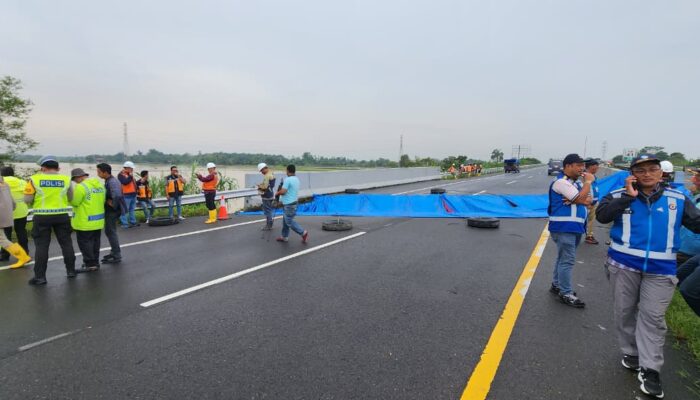 JKT Lakukan Pengalihan Lalu Lintas Sementara Di Tol MKTT Arah Medan