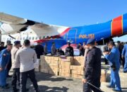 2,5 Ton Logistik Dan RON Bantuan Mabes Polri Tiba Di Bandara SIM