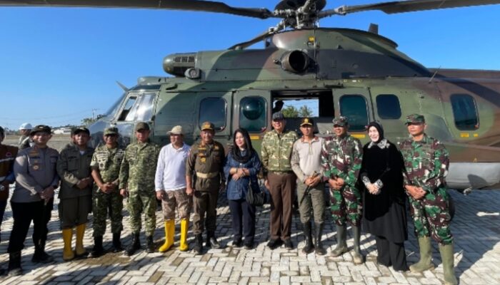 Kapolda Aceh Dampingi Menhan, Mendagri, Dan Panglima TNI Tinjau Banjir Di Pidie Jaya