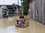 Banjir Meluas Di Sergai, 16.987 KK Terdampak, Warga Terpaksa Gunakan Batang Pisang Untuk Evakuasi
