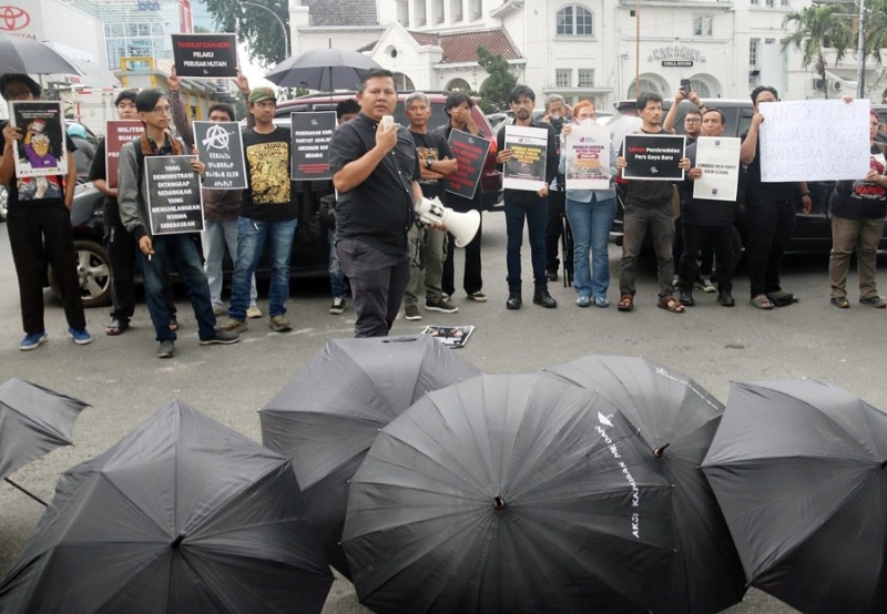 Media Digugat Mentan Rp200 Miliar, Jurnalis Medan Gelar Aksi Keprihatinan