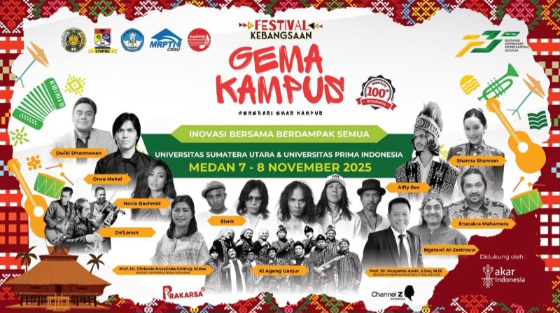 USU Tuan Rumah Festival Kebangsaan “GEMA KAMPUS”, Hadirkan Slank Hingga Fadli Zon