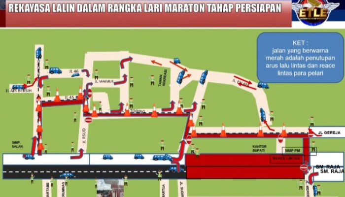Polres Dairi Rekayasa Lalu Lintas Untuk HIPMI Fun Run