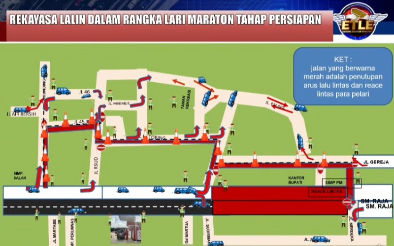 Polres Dairi Rekayasa Lalu Lintas Untuk HIPMI Fun Run