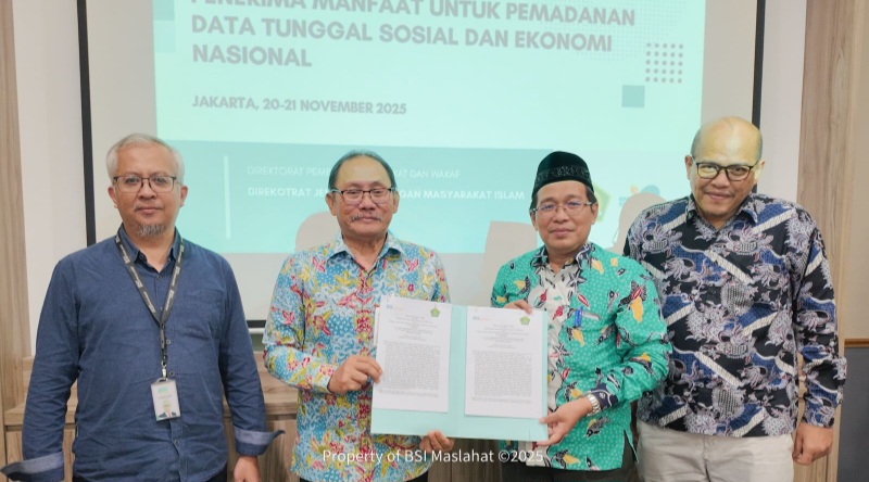 BSI Maslahat Dan Kementerian Agama RI Uji Coba Digitalisasi Data Zakat