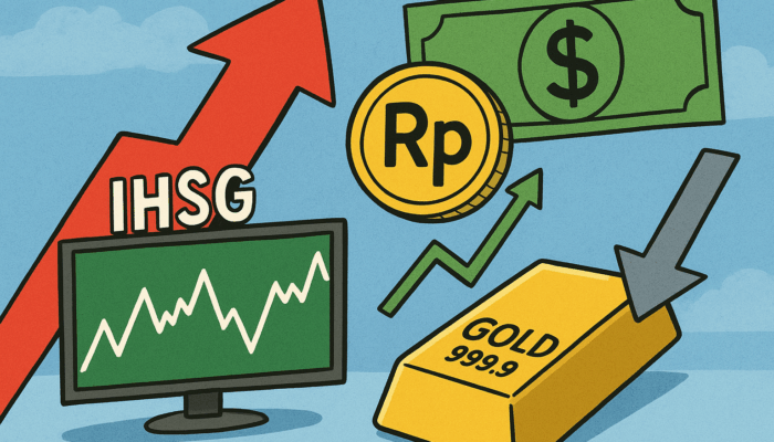 Rupiah Dan IHSG Menguat, Harga Emas Masih Dalam Tekanan