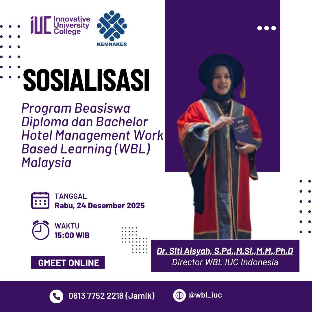 IUC Sosialisasi Program Beasiswa Internasional, Ayo Daftar Sekarang Kuota Terbatas