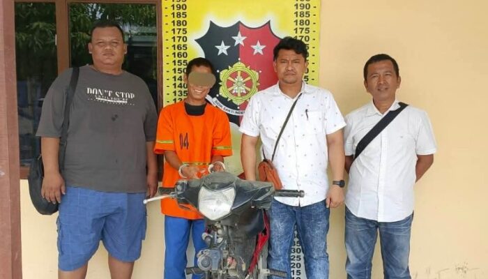 Polsek Perdagangan Tangkap Pencuri Honda Revo Di Teras Rumah