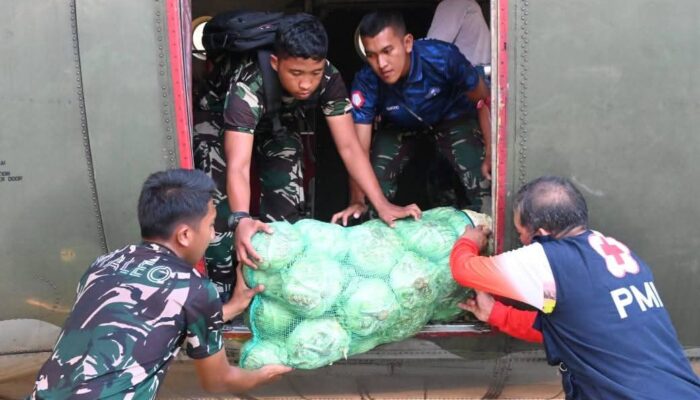 TNI AU Angkut 40 Ton Hasil Pertanian Pascabencana Bener Meriah Dan Aceh Tengah