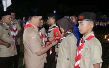 Jambore Cabang IV Palas Diakhiri Api Unggun