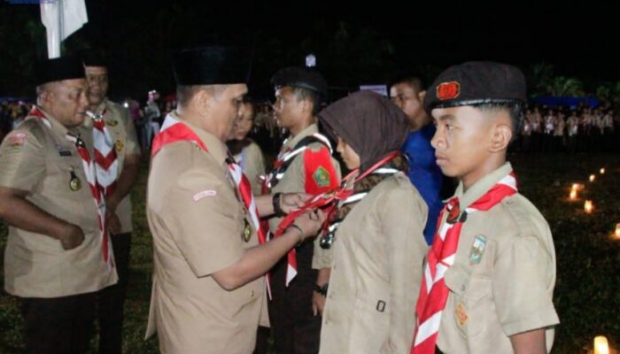 Jambore Cabang IV Palas Diakhiri Api Unggun