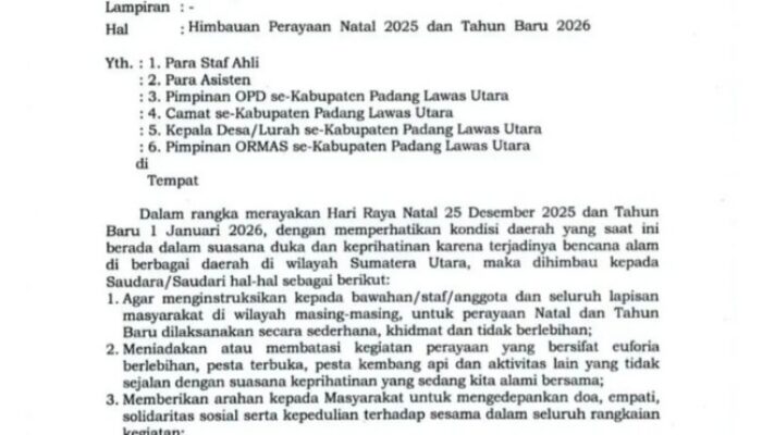 Bupati Paluta: Rayakan Natal Dan Tahun Baru Secara Sederhana