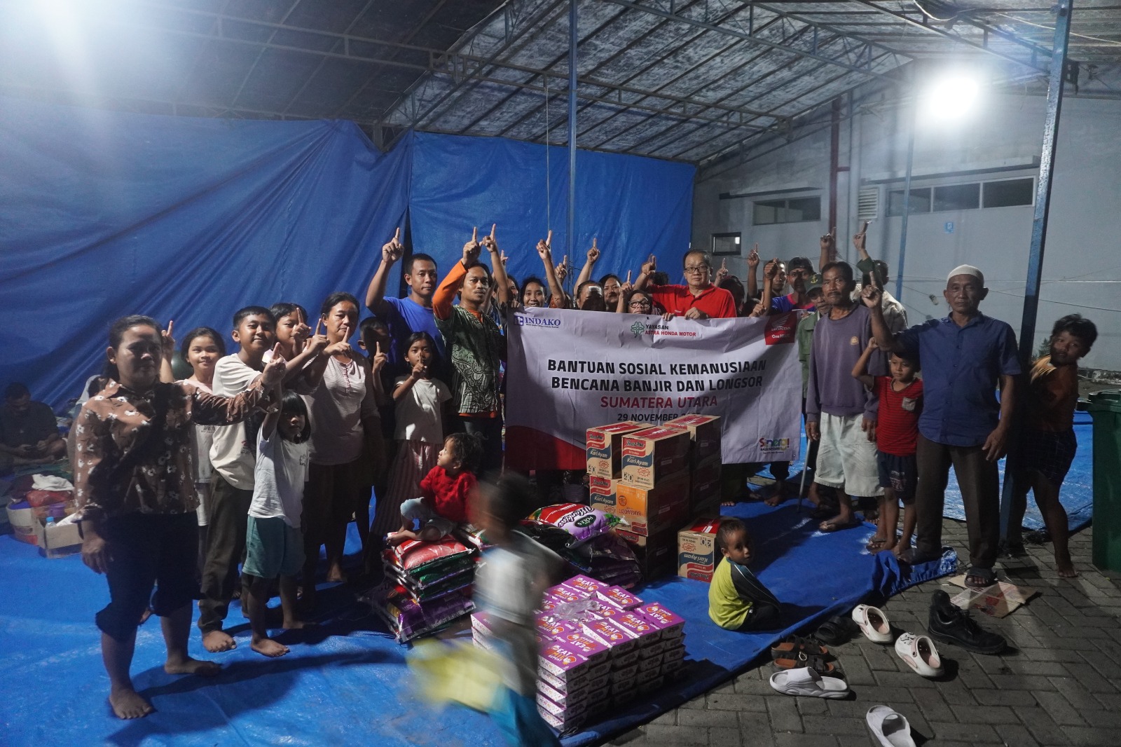 Yayasan AHM – Indako Salurkan Bantuan Kemanusiaan Banjir Sumut
