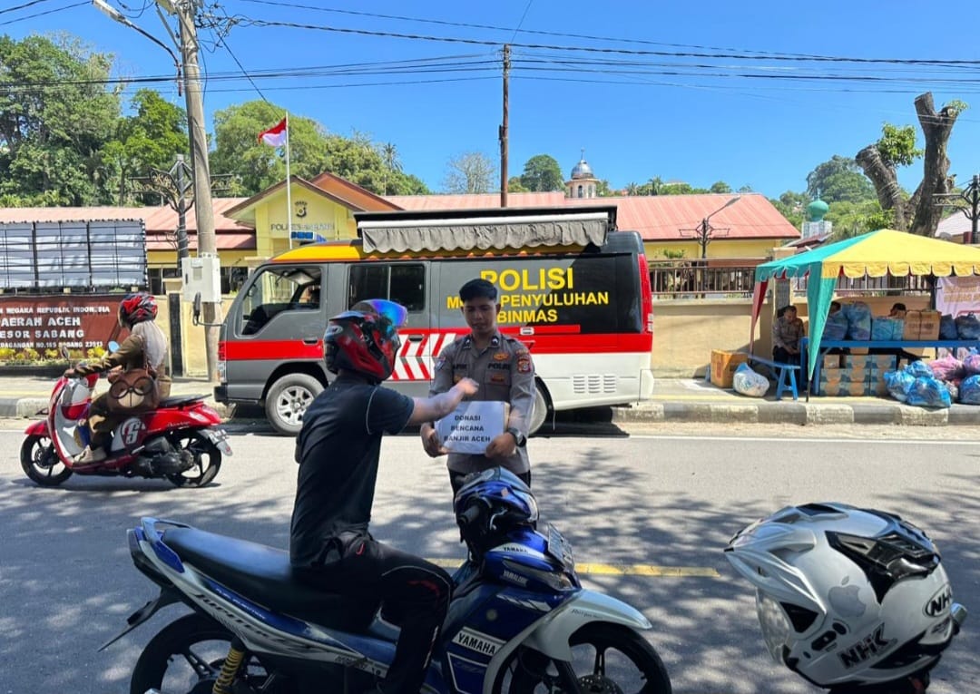 Polres Sabang Buka Posko Peduli Bencana Korban Banjir Dan Longsor