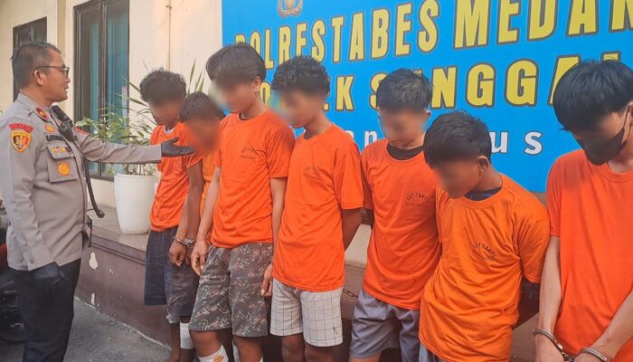 Polsek Sunggal Ringkus 7 Begal Sadis, 5 Ditembak