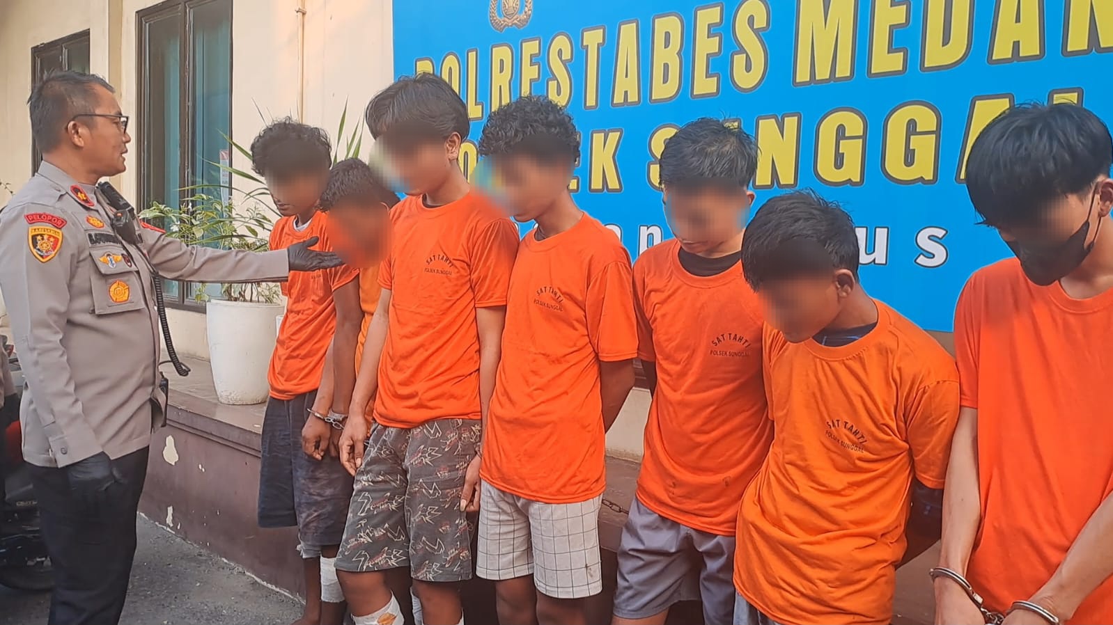 Polsek Sunggal Ringkus 7 Begal Sadis, 5 Ditembak