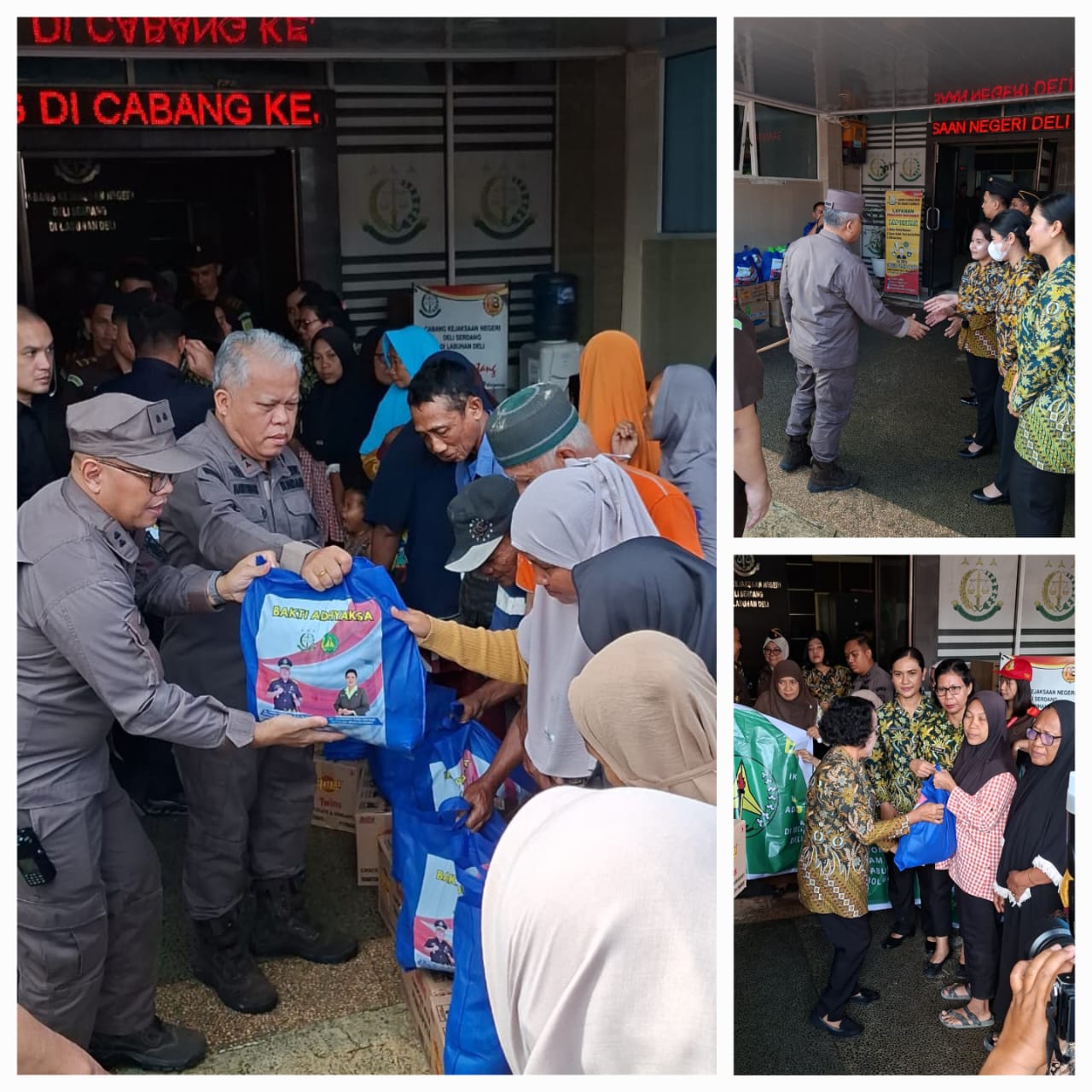 Kejatisu Beri Sembako Kepada Warga Korban Banjir Di Sekitar Kantor Cabjari Labuhandeli